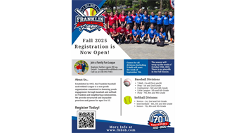 Franklin Baseball & Softball Fall Registraion Open